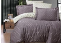 Постельное белье сатин First Choice - Point Lilac (Turkey), евро